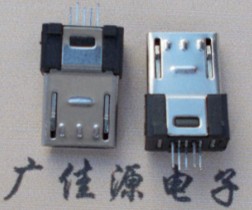 Micro USB公頭|180度直插針5P|厚度3.6不銹材質