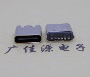 usb type c6p電源端單排立式插板高度6.8mm
